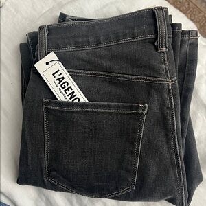 L’AGENCE - High-Rise Cropped Jeans - Alexia - Ash Gray - 25